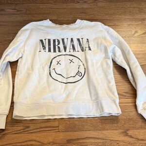 H&M Nirvana Cream Sweatshirt Size Small